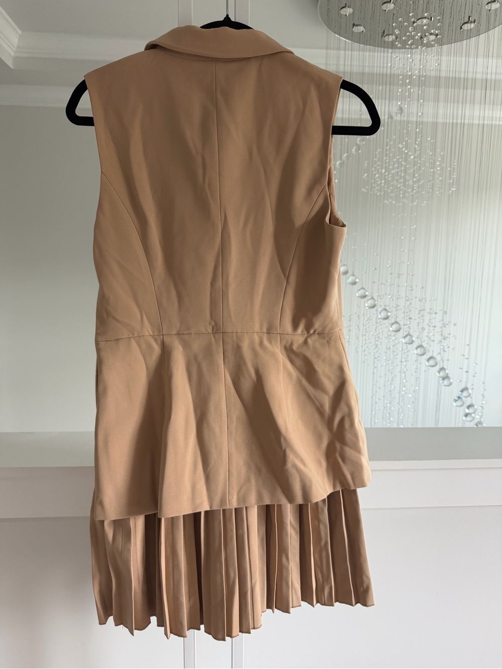 Commense Sleeveless Wrap Blazer Dress in Beige - Picture 6 of 6